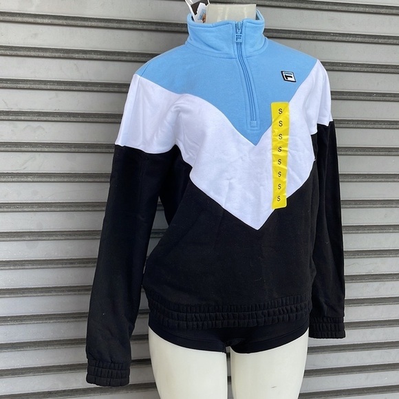 Fila Quarter Zip Pull Over Sweatshirt - Picture 3 of 12